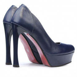 Women stylish, elegant shoes 1212 indigo