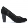 Women stylish, elegant shoes 1205 black antilopa