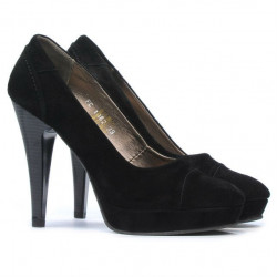 Women stylish, elegant shoes 1082-1 black antilopa