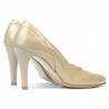 Women stylish, elegant shoes 1218 patent beige
