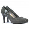 Women stylish, elegant shoes 1086 gray antilopa