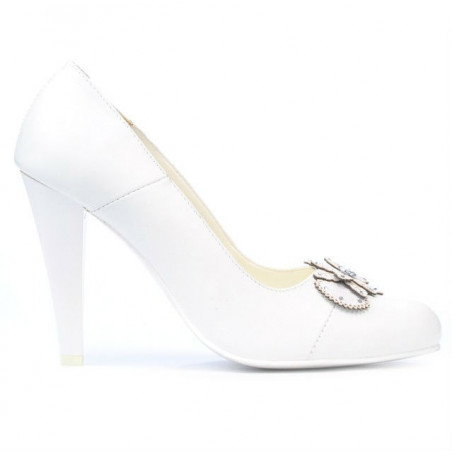 Women stylish, elegant shoes 1067 white