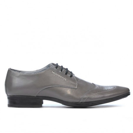 Men stylish, elegant shoes 792 gray