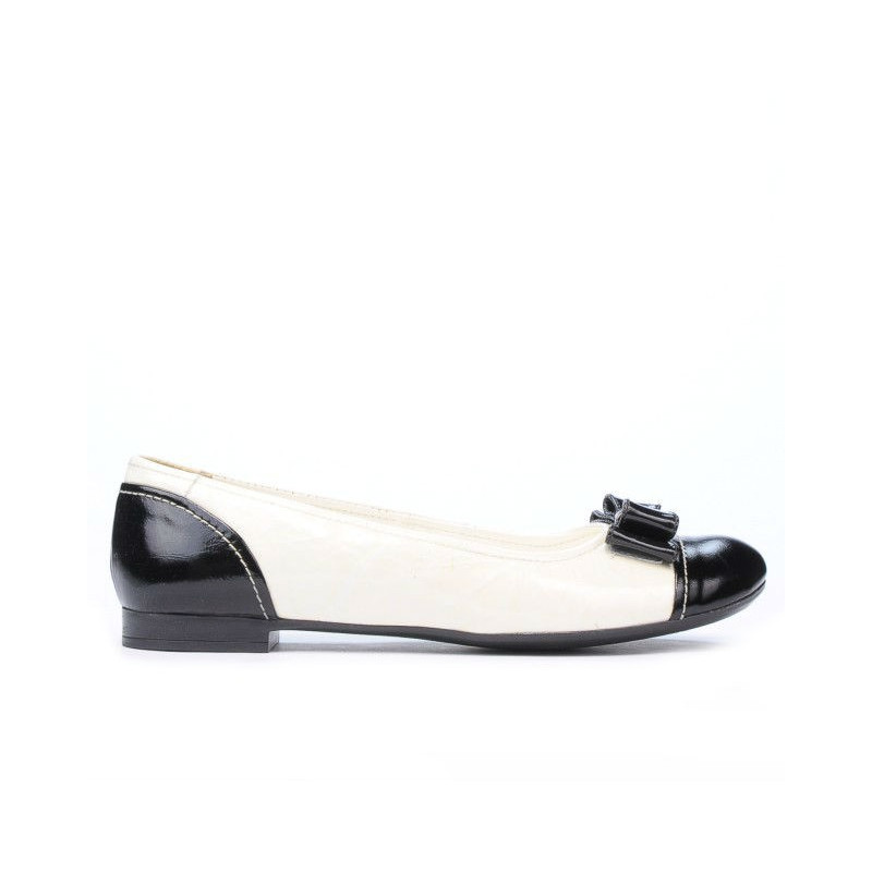 Women dancers 633 patent black+beige