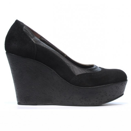 Women casual shoes 630 black velour combined