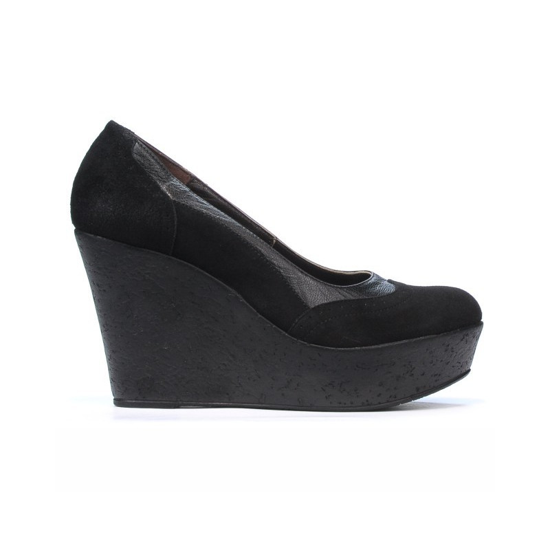 Women casual shoes 630 black velour combined