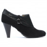 Women stylish, elegant shoes 1089 black antilopa combined