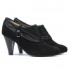 Women stylish, elegant shoes 1089 black antilopa combined