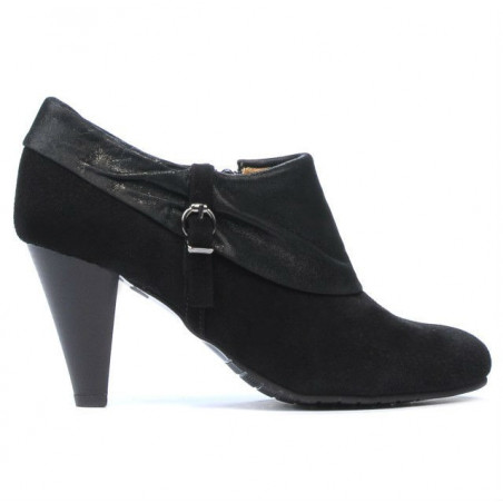 Women stylish, elegant shoes 1089 black antilopa