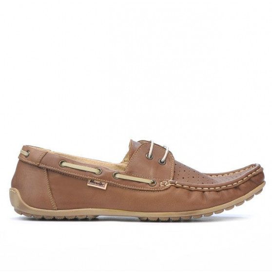 Men loafers, moccasins 778 cappuccino perforat