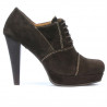 Women stylish, elegant shoes 1091 brown antilopa