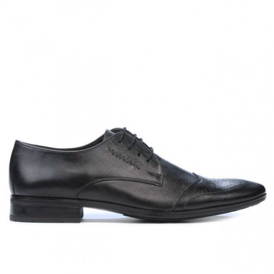 Men stylish, elegant shoes 792 black