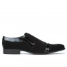 Men stylish, elegant shoes 796 black velour