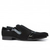 Men stylish, elegant shoes 796 black velour