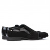 Men stylish, elegant shoes 796 black velour