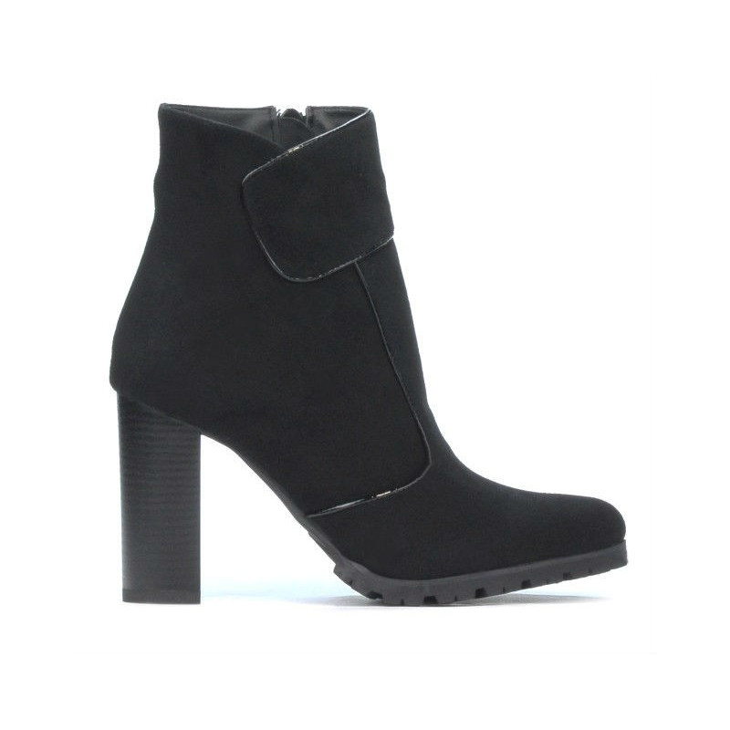 Women boots 1168 black antilopa