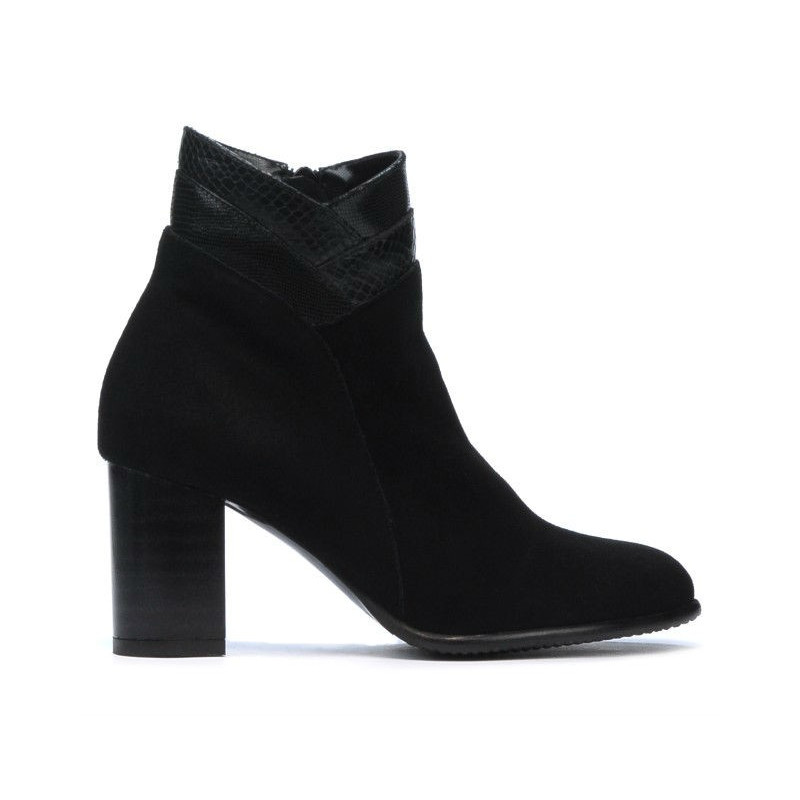 Women boots 1167 black antilopa