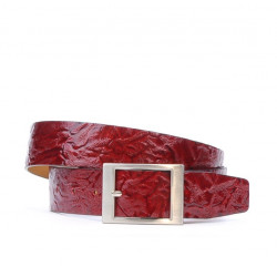 Women belt 02m crep patent burgundy