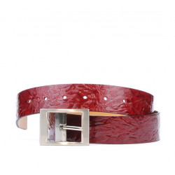 Women belt 02m crep patent burgundy