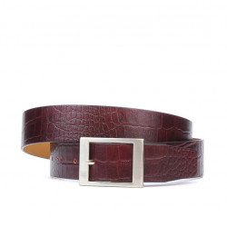 Women belt 02m croco burgundy