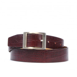 Women belt 02m croco burgundy