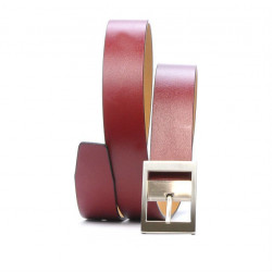 Women belt 02m burgundy