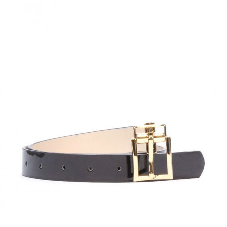 Women belt 02m bicolored cs patent bordo+beige