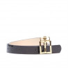 Women belt 02m bicolored cs patent bordo+beige