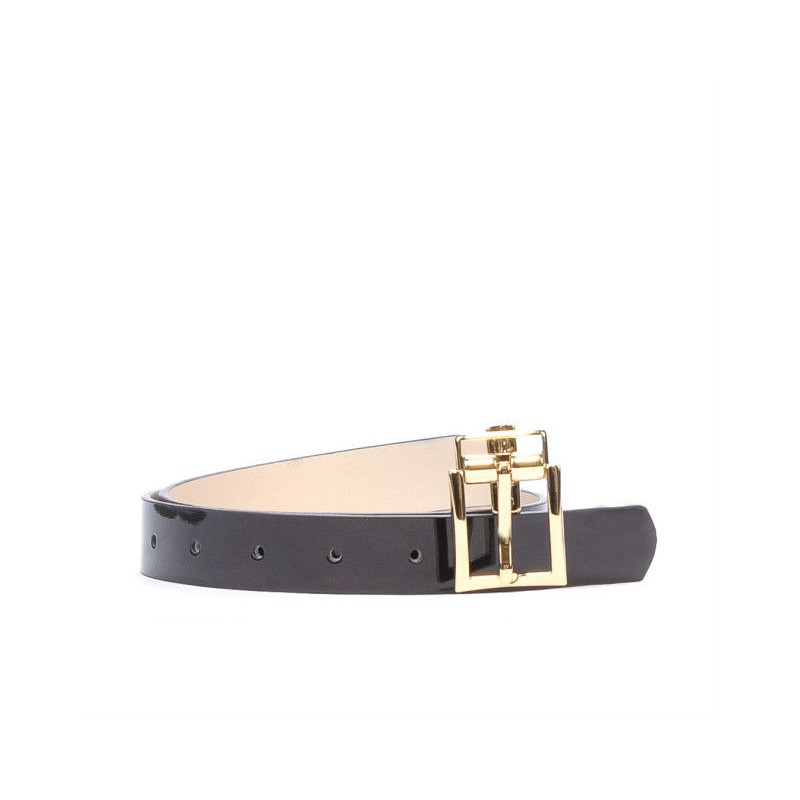 Women belt 02m bicolored cs patent bordo+beige