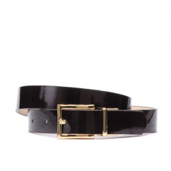 Women belt 02m bicolored cs patent bordo+beige