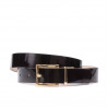 Women belt 02m bicolored cs patent bordo+beige