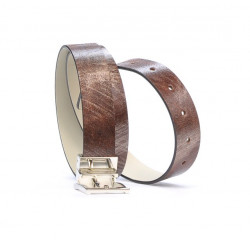 Women belt 02m bicolored cs a brown+beige