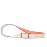 Women belt 02m bicolored cs red+beige