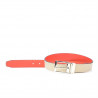 Women belt 02m bicolored cs red+beige