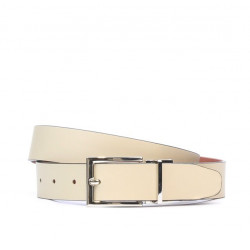 Women belt 02m bicolored cs brown+beige