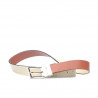 Women belt 02m bicolored cs brown+beige