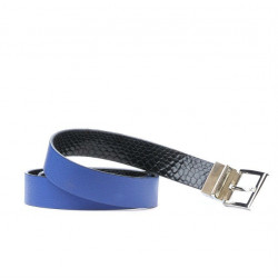 Women belt 02m bicolored cs croco indigo+blue