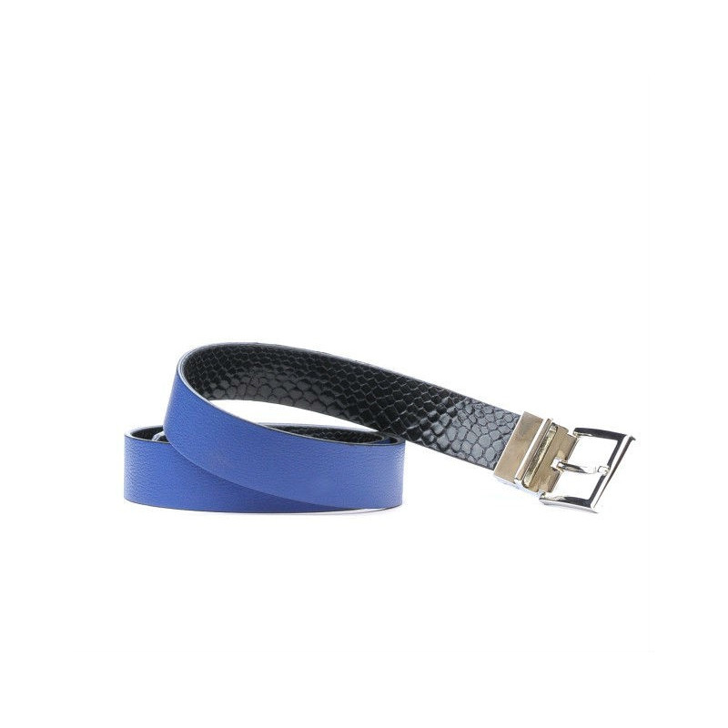 Women belt 02m bicolored cs croco indigo+blue