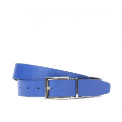 Women belt 02m bicolored cs croco indigo+blue