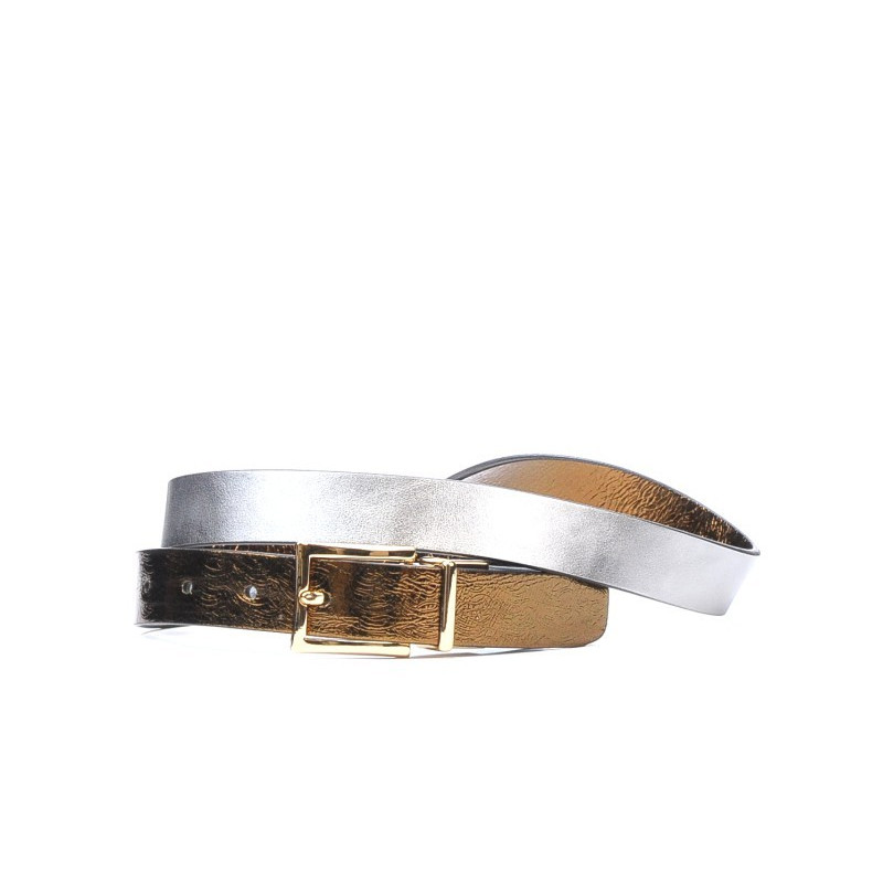 Women belt 02m bicolored cs aramiu+silver