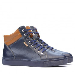 Men boots 4103 indigo+brown