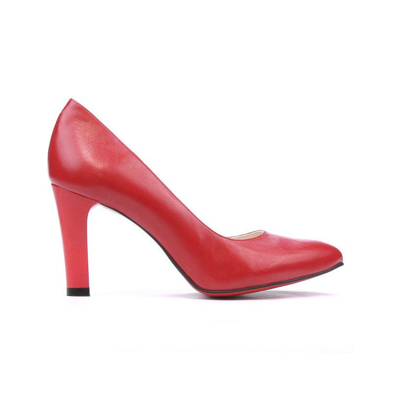 Women stylish, elegant shoes 1243 red 