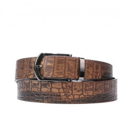 Men belt 12b croco brown