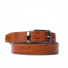 Men belt 12b croco brown cognac