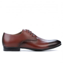 Men stylish, elegant shoes 828-1 a brown