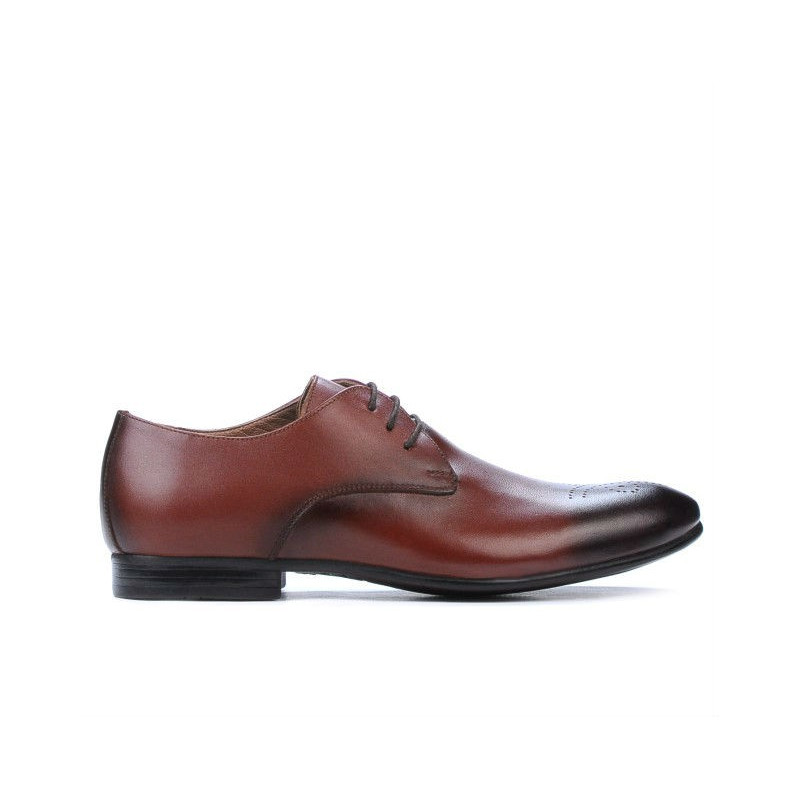 Men stylish, elegant shoes 828-1 a brown