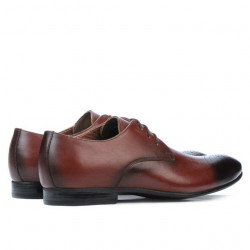 Men stylish, elegant shoes 828-1 a brown