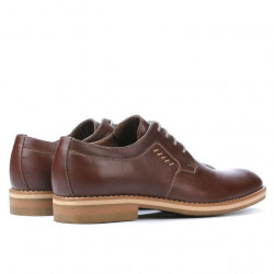 Men stylish, elegant, casual shoes 847 brown