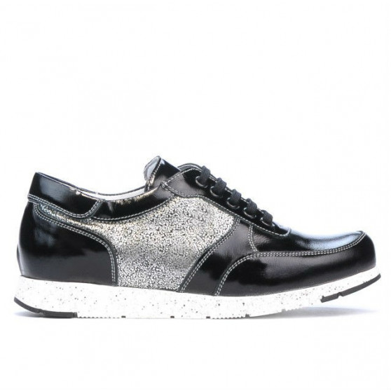 Women sport shoes 682 patent black combined