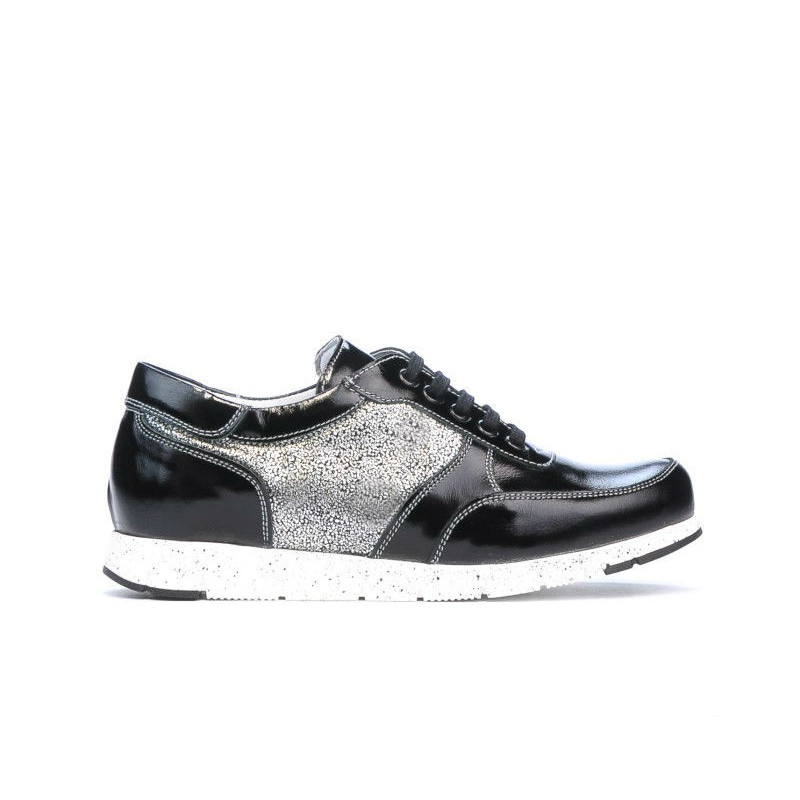 Women sport shoes 682 patent black combined